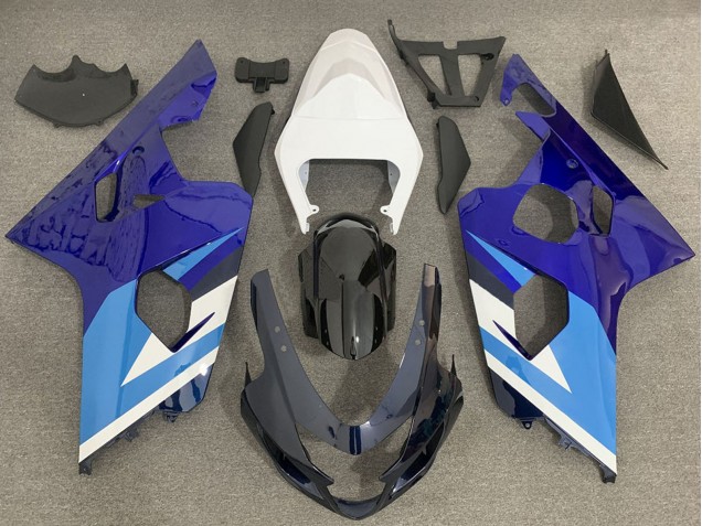 2004-2005 Suzuki GSXR 600 / GSXR 750 Motorcycle Fairing - White Blue Black Canada Websites
