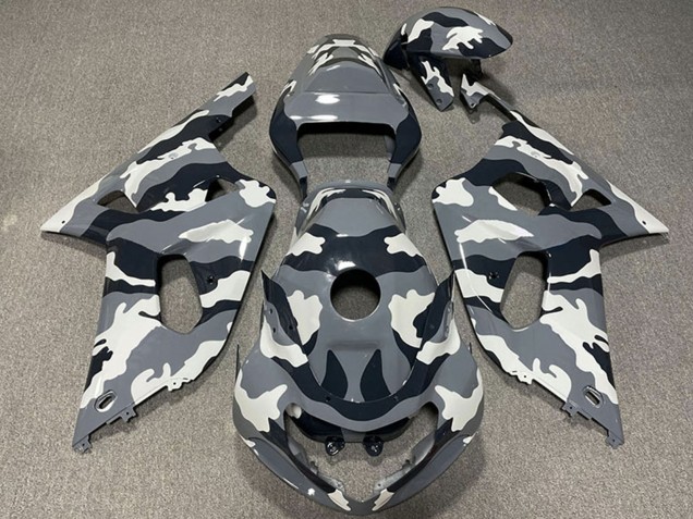 2001-2003 Suzuki GSXR 600 / GSXR 750 Motorcycle Fairings - Grey Black White Camouflage Canada Websites