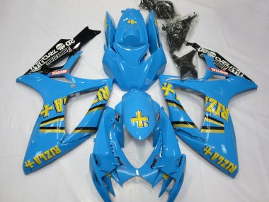2006-2007 Suzuki GSXR 600 / GSXR 750 Motorcycle Fairings - Light Blue Black Yellow Rizla Canada Websites