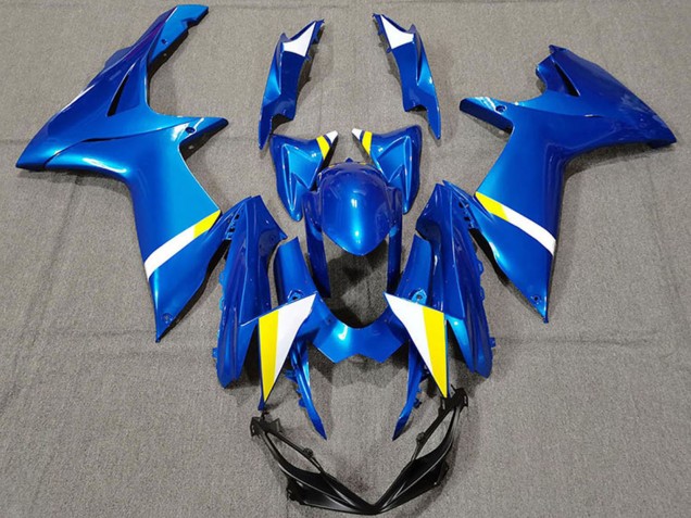 2011-2024 Suzuki GSXR 600 / GSXR 750 Motorcycle Fairings - Blue White Yellow Canada Websites
