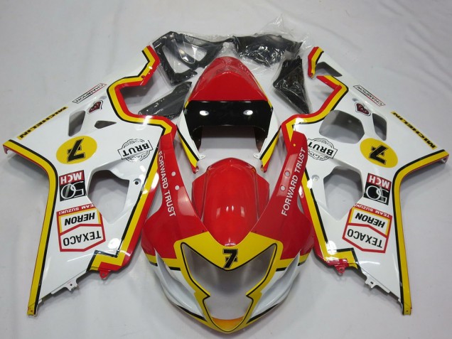 2004-2005 Suzuki GSXR 600 / GSXR 750 Motorcycle Fairings - White Red Yellow Canada Websites