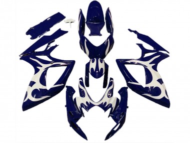 2006-2007 Suzuki GSXR 600 / GSXR 750 Motorcycle Fairings - Dark Blue White Design Canada Websites