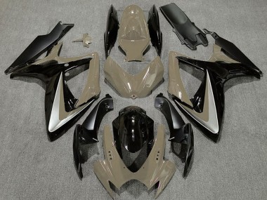 2006-2007 Suzuki GSXR 600 / GSXR 750 Motorcycle Fairings - Desert Tan Silver Glossy Black OEM Style Canada Websites
