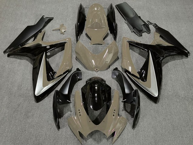 2006-2007 Suzuki GSXR 600 / GSXR 750 Motorcycle Fairings - Desert Tan Silver Glossy Black OEM Style Canada Websites