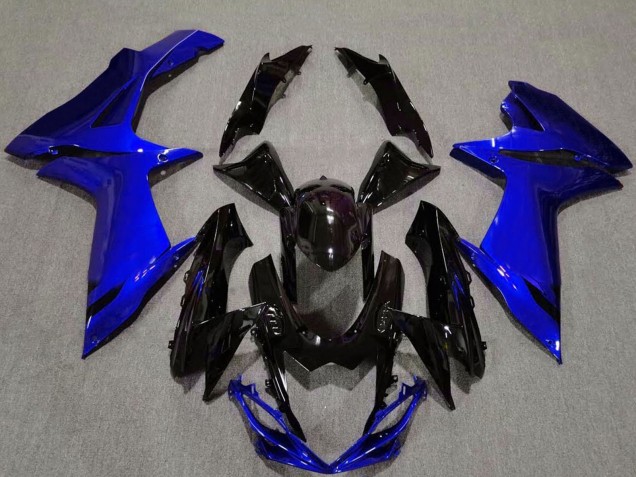 2011-2024 Suzuki GSXR 600 / GSXR 750 Motorcycle Fairing - Blue Glossy Black Canada Websites