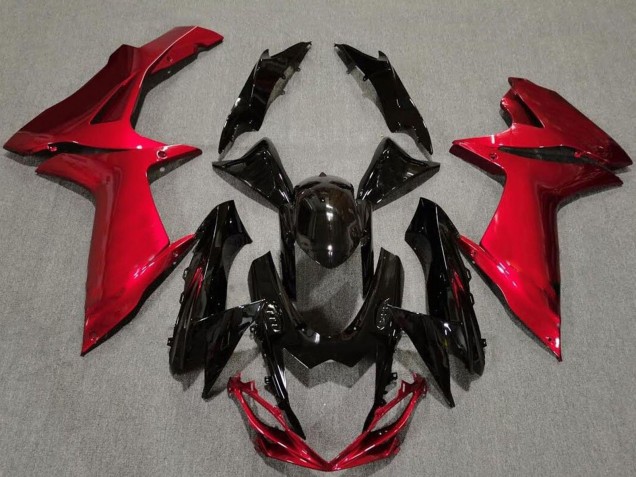 2011-2024 Suzuki GSXR 600 / GSXR 750 Motorcycle Fairings - Red Glossy Black Canada Websites
