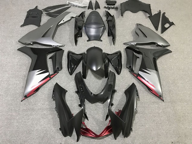 2011-2024 Suzuki GSXR 600 / GSXR 750 Motorcycle Fairings - Grey Silver Glossy Black Canada Websites