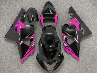 2004-2005 Suzuki GSXR 600 / GSXR 750 Motorcycle Fairings - Glossy Black Pink Canada Websites