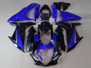 2011-2024 Suzuki GSXR 600 / GSXR 750 Motorcycle Fairings - Blue Glossy Black Canada Websites