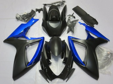 2006-2007 Suzuki GSXR 600 / GSXR 750 Motorcycle Fairing - Blue Matte Black Canada Websites