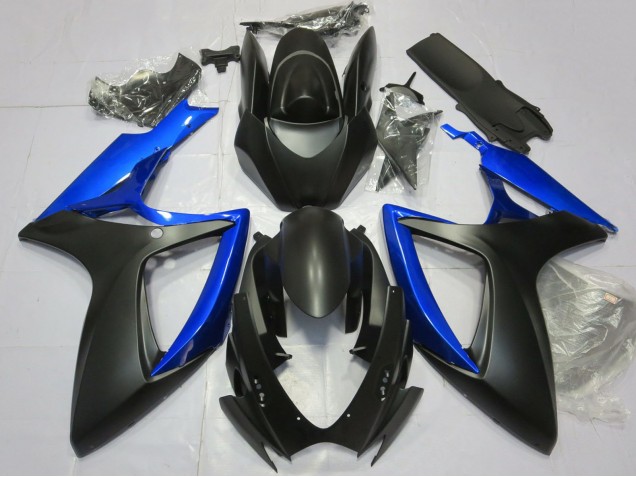 2006-2007 Suzuki GSXR 600 / GSXR 750 Motorcycle Fairing - Blue Matte Black Canada Websites