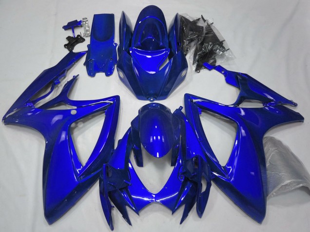 2006-2007 Suzuki GSXR 600 / GSXR 750 Motorcycle Fairings - Glossy Blue Plain Canada Websites