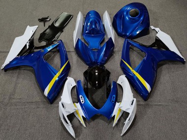 2006-2007 Suzuki GSXR 600 / GSXR 750 Motorcycle Fairings - White Blue Yellow Black Canada Websites
