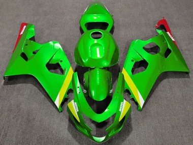 2004-2005 Suzuki GSXR 600 / GSXR 750 Motorcycle Fairings - Green Yellow White Canada Websites