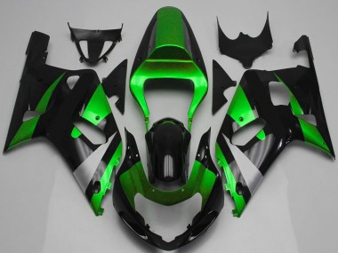 2001-2003 Suzuki GSXR 600 / GSXR 750 Motorcycle Fairing - Green Silver Glossy Black Canada Websites