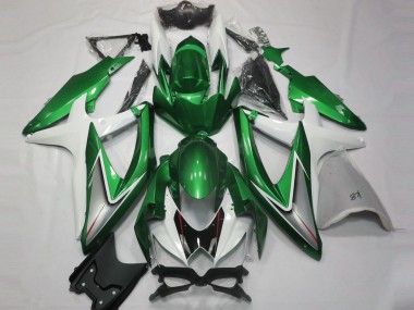 2008-2010 Suzuki GSXR 600 / GSXR 750 Motorcycle Fairings - White Green Silver Glossy Black Canada Websites
