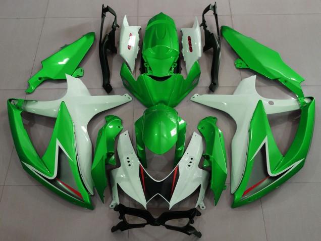 2008-2010 Suzuki GSXR 600 / GSXR 750 Motorcycle Fairings - White Green Black Red Canada Websites