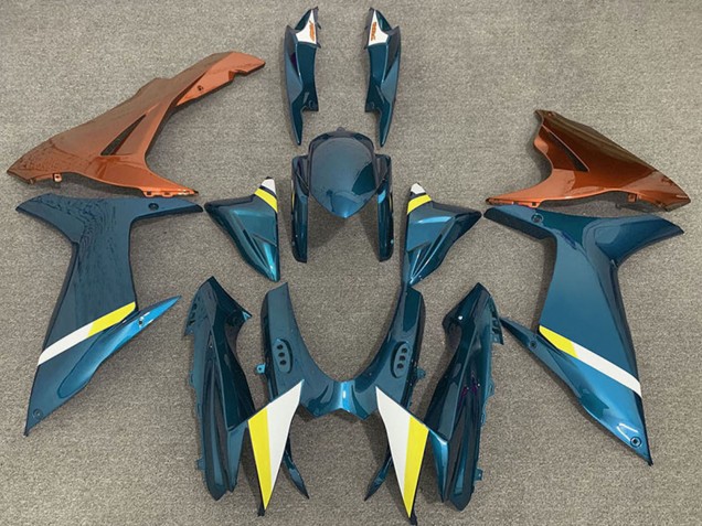 2011-2024 Suzuki GSXR 600 / GSXR 750 Motorcycle Fairings - Light Blue Orange White Yellow Canada Websites