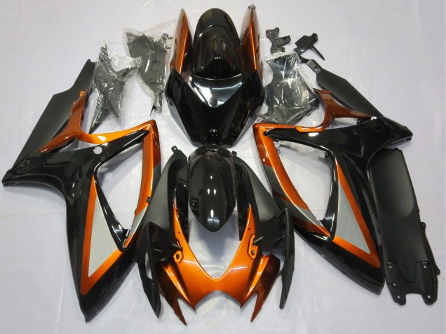 2006-2007 Suzuki GSXR 600 / GSXR 750 Motorcycle Fairings - Orange Glossy Black Matte Black Canada Websites