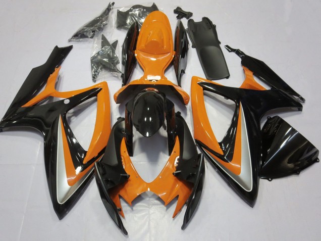 2006-2007 Suzuki GSXR 600 / GSXR 750 Motorcycle Fairing - Orange Glossy Black Canada Websites