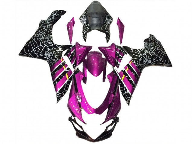 2011-2024 Suzuki GSXR 600 / GSXR 750 Motorcycle Fairings - Pink Black Spider Canada Websites