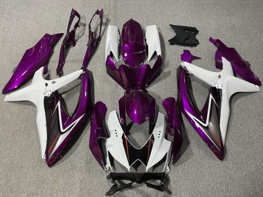 2008-2010 Suzuki GSXR 600 / GSXR 750 Motorcycle Fairing - White Purple Black Canada Websites