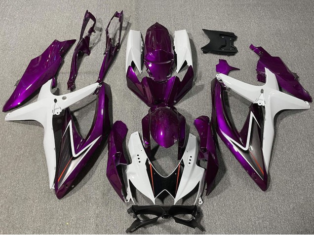 2008-2010 Suzuki GSXR 600 / GSXR 750 Motorcycle Fairing - White Purple Black Canada Websites