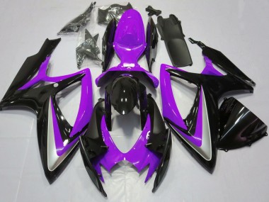 2006-2007 Suzuki GSXR 600 / GSXR 750 Motorcycle Fairings - Purple Glossy Black Canada Websites