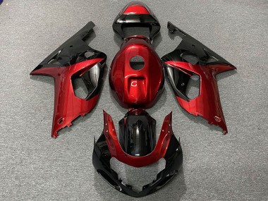 2001-2003 Suzuki GSXR 600 / GSXR 750 Motorcycle Fairings - Red Glossy Black Canada Websites
