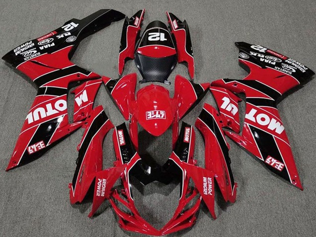 2011-2024 Suzuki GSXR 600 / GSXR 750 Motorcycle Fairings - Red Black Motul Canada Websites