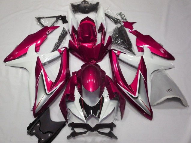 2008-2010 Suzuki GSXR 600 / GSXR 750 Motorcycle Fairings - White Red Silver Black Canada Websites
