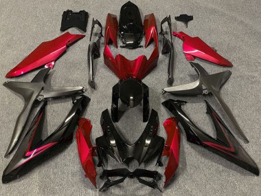 2008-2010 Suzuki GSXR 600 / GSXR 750 Motorcycle Fairings - Red Glossy Black Matte Black Canada Websites