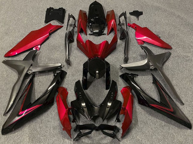 2008-2010 Suzuki GSXR 600 / GSXR 750 Motorcycle Fairings - Red Glossy Black Matte Black Canada Websites