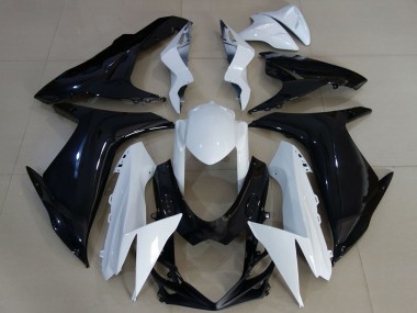2011-2024 Suzuki GSXR 600 / GSXR 750 Motorcycle Fairings - White Glossy Black Canada Websites
