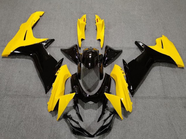 2011-2024 Suzuki GSXR 600 / GSXR 750 Motorcycle Fairings - Yellow Glossy Black Canada Websites
