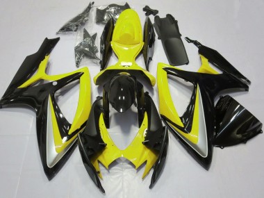 2006-2007 Suzuki GSXR 600 / GSXR 750 Motorcycle Fairings - Yellow Glossy Black Canada Websites
