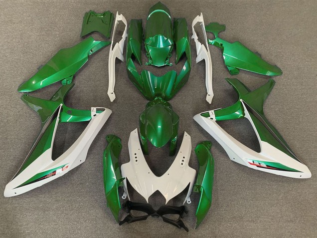 2008-2010 Suzuki GSXR 600 / GSXR 750 Motorcycle Fairings - White Green OEM Style Canada Websites