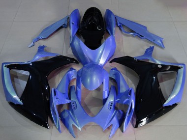 2006-2007 Suzuki GSXR 600 / GSXR 750 Motorcycle Fairings - Light Blue Glossy Black Canada Websites