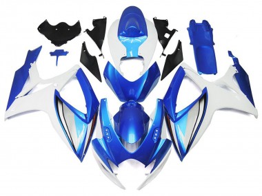 2006-2007 Suzuki GSXR 600 / GSXR 750 Motorcycle Fairings - White Blue OEM Style Canada Websites