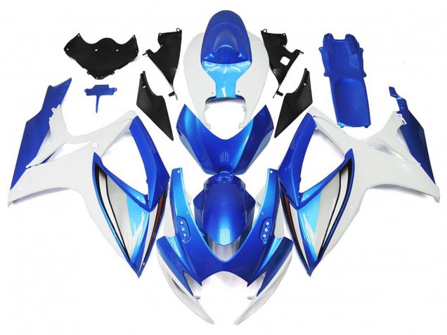 2006-2007 Suzuki GSXR 600 / GSXR 750 Motorcycle Fairings - White Blue OEM Style Canada Websites