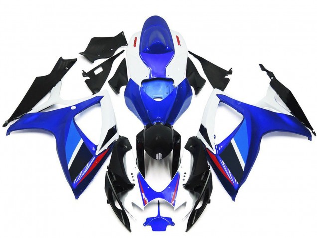 2006-2007 Suzuki GSXR 600 / GSXR 750 Motorcycle Fairings - Blue White Red Glossy Black OEM Style Canada Websites