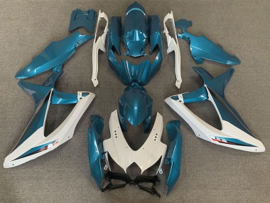 2008-2010 Suzuki GSXR 600 / GSXR 750 Motorcycle Fairings - White Light Blue OEM Style Canada Websites