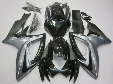 2006-2007 Suzuki GSXR 600 / GSXR 750 Motorcycle Fairings - Silver Glossy Black Matte Black Canada Websites