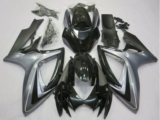 2006-2007 Suzuki GSXR 600 / GSXR 750 Motorcycle Fairings - Silver Glossy Black Matte Black Canada Websites