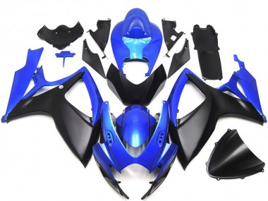 2006-2007 Suzuki GSXR 600 / GSXR 750 Motorcycle Fairings - Blue Matte Black Custom OEM Style Canada Websites