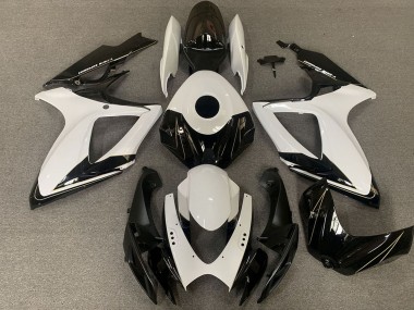 2006-2007 Suzuki GSXR 600 / GSXR 750 Motorcycle Fairings - White Glossy Black Canada Websites