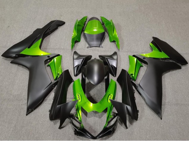 2011-2024 Suzuki GSXR 600 / GSXR 750 Motorcycle Fairings - Green Matte Black Canada Websites