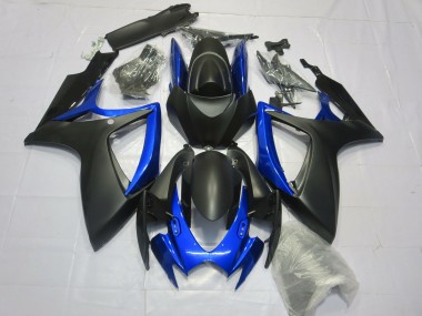 2006-2007 Suzuki GSXR 600 / GSXR 750 Motorcycle Fairings - Matte Black Blue Canada Websites