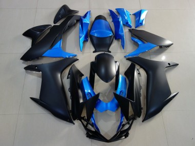 2011-2024 Suzuki GSXR 600 / GSXR 750 Motorcycle Fairings - Blue Matte Black Canada Websites