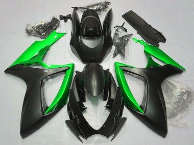 2006-2007 Suzuki GSXR 600 / GSXR 750 Motorcycle Fairings - Matte Black Green Canada Websites